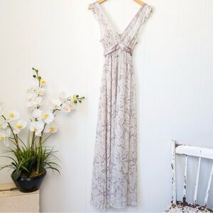 Vintage Floral Sheer Nightgown